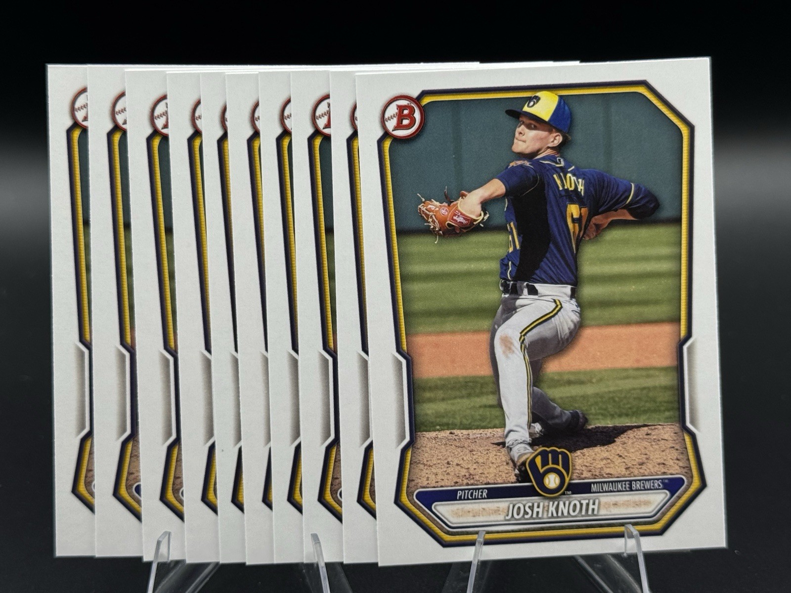 Lot (x10) JOSH KNOTH Brewers 2026 Bowman Baseball paper base #BP-113