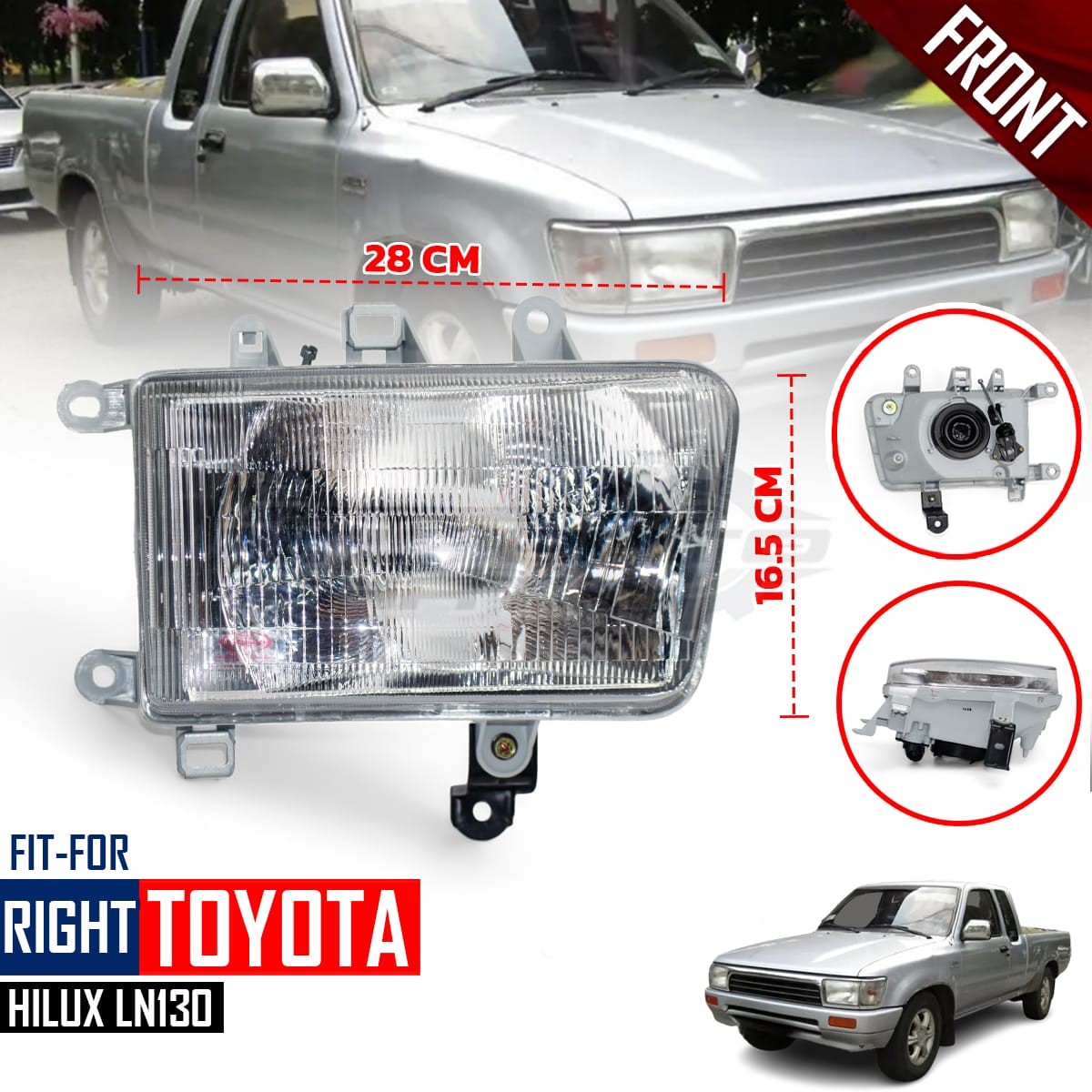 FOR TOYOTA HILUX MIGHTY-X PLUS 1996-1997 PICKUP UTE FRONT RH HEAD
