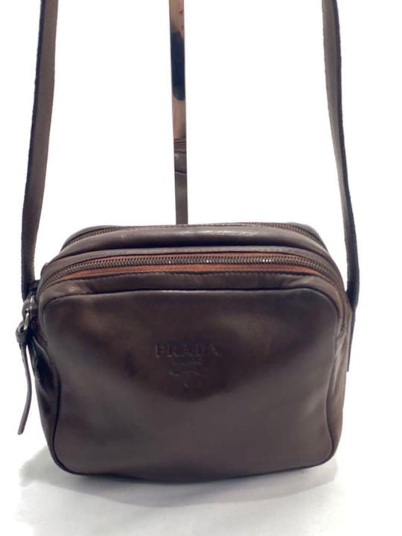 Prada Nappa Leather Card Holder Shoulder Bag