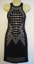 Express XS Black Studded Sleeveless Dress-knit-