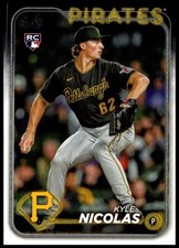 2024 Kyle Nicolas Rookie Topps Baseball Series Two RC #408 Pittsburgh Pirates