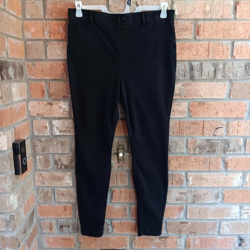 Time and Tru Womens Slim Fit Pull On Jeans Pants Jegging Black Size L (12-14) - Picture 6 of 6