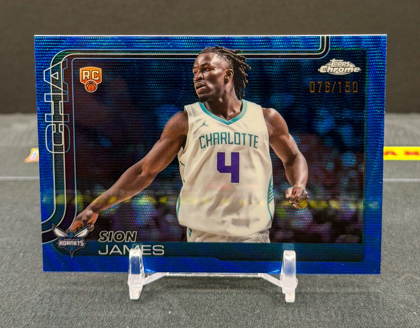 2025-26 Topps Chrome - Sion James #283 Blue Wave Refractor /150 RC Hornets