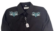Ladies Rodeo Western Custom Embroidery Button Up Shirts