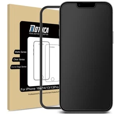 Matte Glass Screen Protector for iPhone 16e 14 13 Anti-Glare Fingerprint