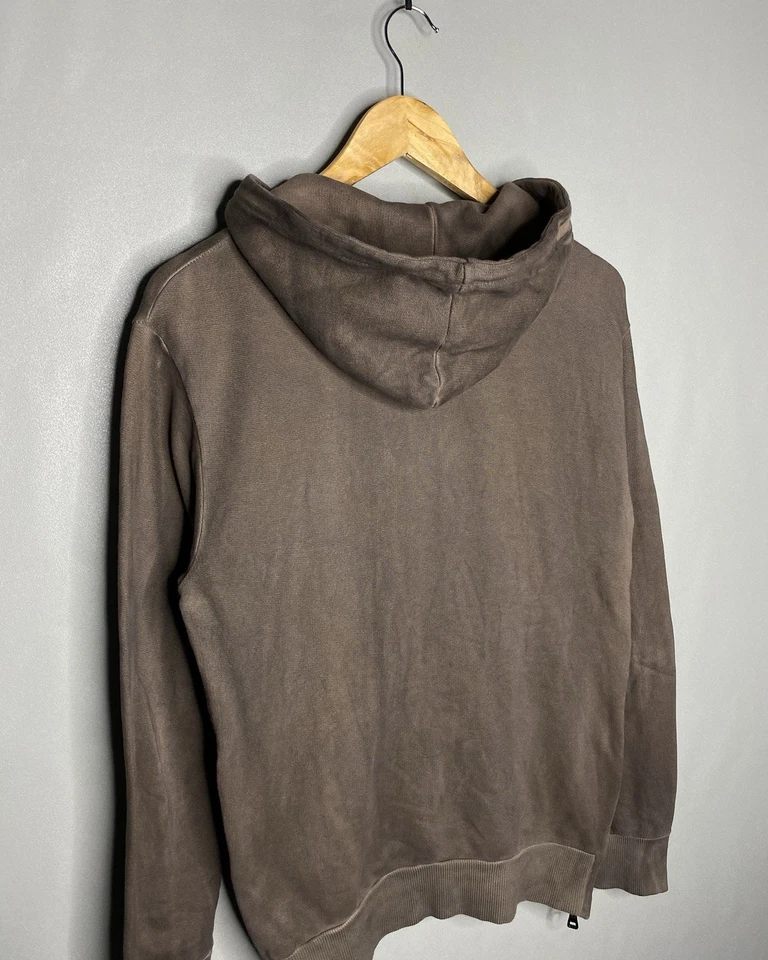 Balmain AW11 Rare Decarnin Era Zip Hoodie Garment Dyed Side Zip Brown Sz S - Image 4 of 4