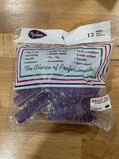 Vtg Nylrem Hair Wire Brush Rollers Mesh Curlers 9/16" Purple 12 Pack Sealed USA