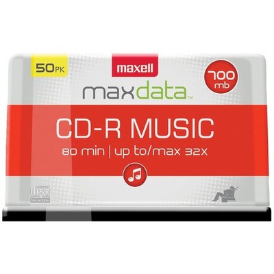 MaxData CD-R Music 32x 80-Minute Blank Discs Spindle 50 Pack