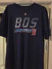 Majestic Boston Red Sox Cool Base MLB Baseball Shirt Navy Blue Size L