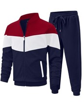 Men's Tracksuits Set Full Zip Jacket  Sweatpants 2 Piece Athletic Jogging Su...