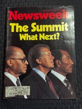 1978 Sept 25 NEWSWEEK Magazine VG+ 4.5 Jimmy Carter Menachem Begin & Anwar Sadat