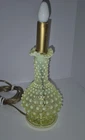 Vintage Fenton Topaz Opalescent Hobnail Art Glass Lamp 1718