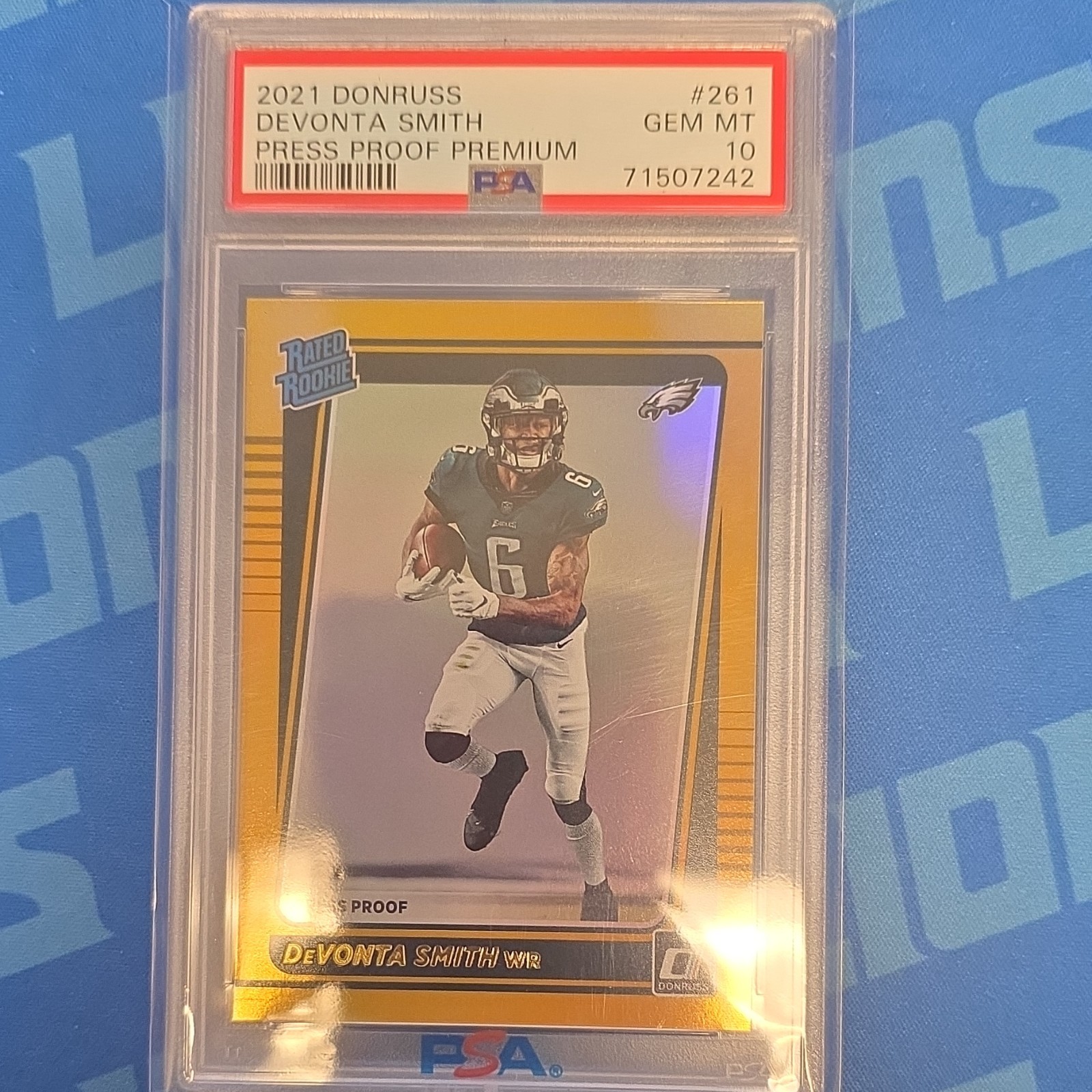 DeVonta Smith Panini Donruss #261 Press Proof Premium