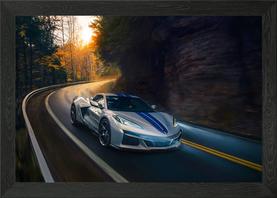 2024 Corvette E Ray 3LZ Gerahmtes Wandbild Poster Leinwanddruck Bild
