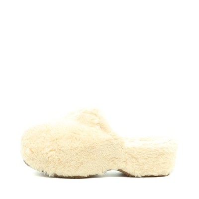 UGG Damen 1130950 Hausschuhe beige Plüsch Plateau Pantoletten EU 38
