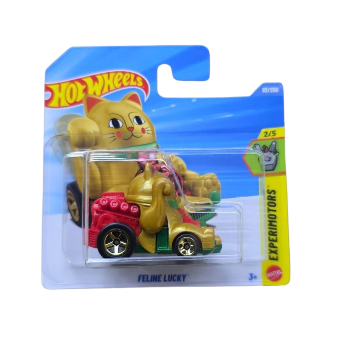 Hot Wheels 2026 Mainline Case D New Feline Lucky Gold Short Card