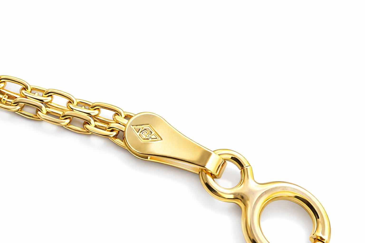 Solid 14K Yellow Gold Interlocking Heart Bracelet… - image 3