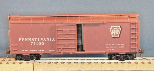 Vagón de carga de una sola puerta de acero escala JP HO Athearn 40’ Pennsylvania Railroad PR 77200 | Condition: Used