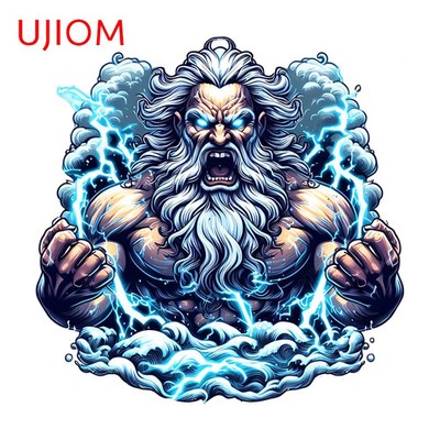 UJIOM Angry Poseidon Creative Wall Stickers Cool Personality Graffiti Computer