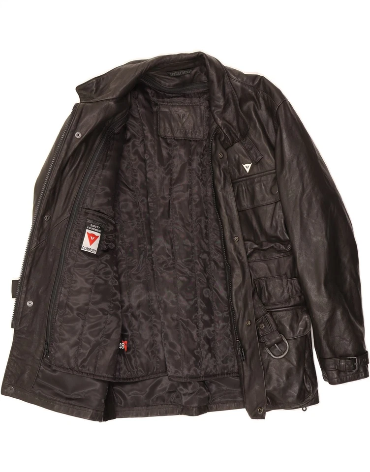 DAINESE Mens Leather Jacket IT 48 Medium Black Leather AM04 - Image 3 of 4