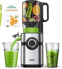 Cold Press Juicer YASHE 127mm Large Feed Chute Juicer Machine for Whole Fruits 