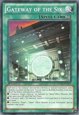 Gateway of the Six - SDWA-EN029 - Common - 1st Edition NM Yugioh Starter Deck Ca