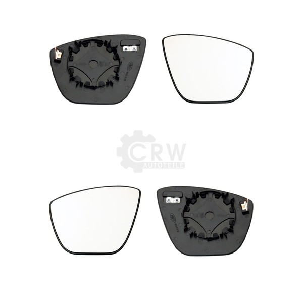 AußEnspiegelglas Und Halterfuß Set FüR Ford Kamit 6.2016-> SedáN 9.2015->-image