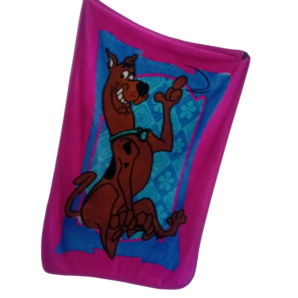 2000 Vintage Y2K Scooby Doo Kids Fleece Throw Blanket Hanna Barbera Kidcore READ — 第 2/4 张图片