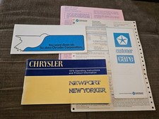 Original 1979 Chrysler Newport New Yorker Owners Operators Manual 79 Paperwork