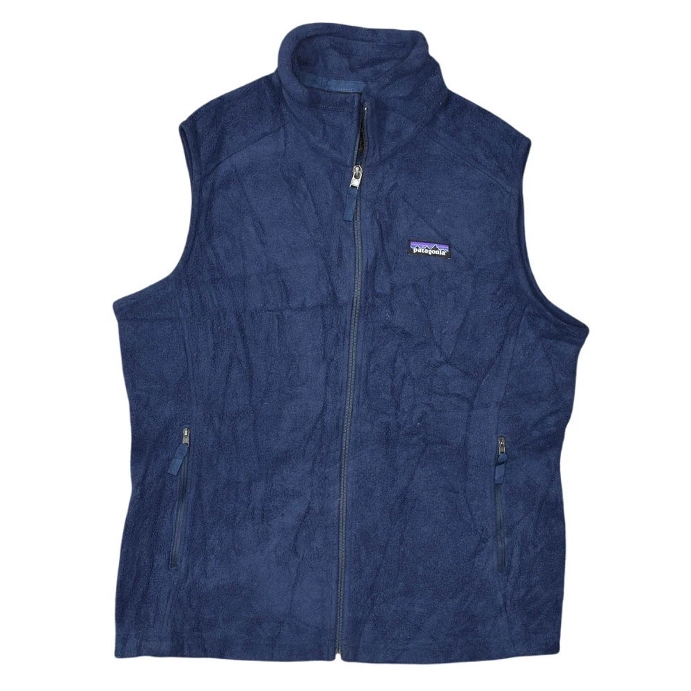 patagonia synchilla polyester full zip fleece solid logo jacket