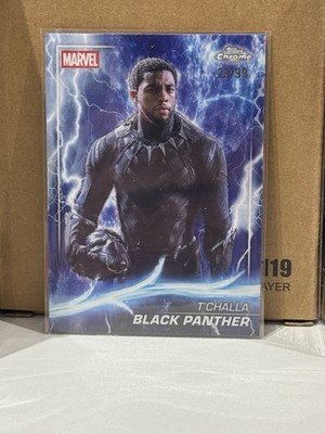 Topps Chrome Marvel Studios 2025 Black Panther T Challa /99 Thor Refractor