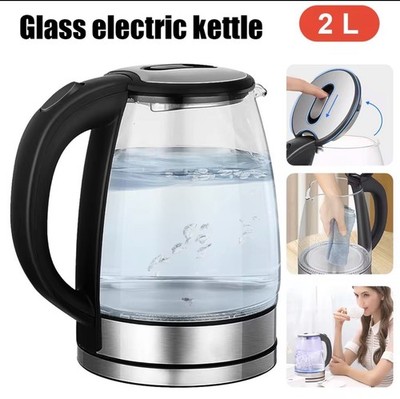 2L Glas Wasserkocher 220V Elektrischer Wasserkocher EU Stecker