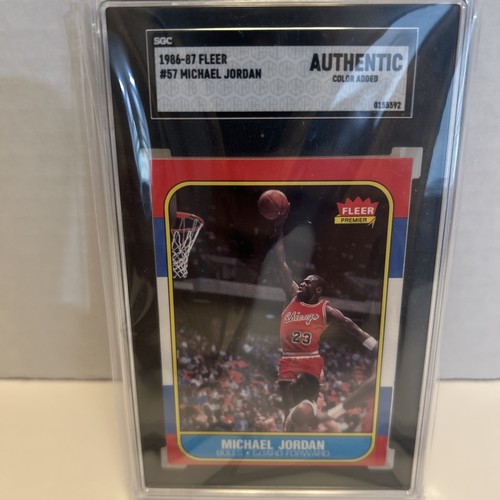 1986-87 Fleer #57 MICHAEL JORDAN RC Rookie Card - SGC Authentic