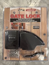 NEW Gate Lock Secure Keyless Fence Lock and Latch Kit - Yardlock - Black