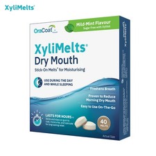 OraCoat XyliMelts Mild Mint for Dry Mouth, 40-Count, 7-40-UK
