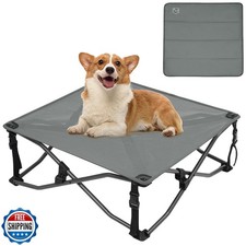 Timber Ridge Small Elevated Dog Bed, 3-in-1 Portable, Folding, and Raised wit...