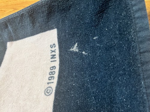 Vintage Rare 1989 INXS Beach Towel New Wave 80s Music Memorabilia 55x27 Size - Bild 11 von 11