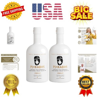 2025 Gold Award Winner, High Phenolic 500+ mg/kg, USDA Organic Greek Extra Vi...