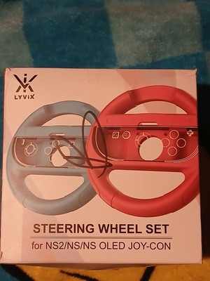 2 pcs Gaming Wheels For Nintendo Switch 2 Joy-Cons Steering Wheel Accessory