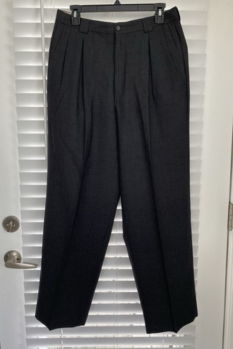 Giorgio Armani Le Collezioni Pantalone Uomo 32 Grigio Lana Pieghe Slack Italia