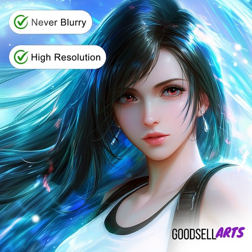 Tifa Final Fantasy Poster | Tifa wall art | Final Fantasy print | Tifa Lockhart - Bild 2 von 11