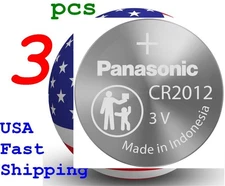 3 piece CR2012 LM2012 BR2012 2012 Panasonic bulk 3V Lithium Battery
