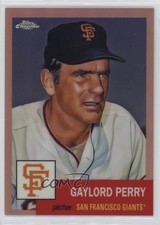 2022 Chrome Platinum Anniversary Rose Gold Refractor 29/75 Gaylord Perry 1g57