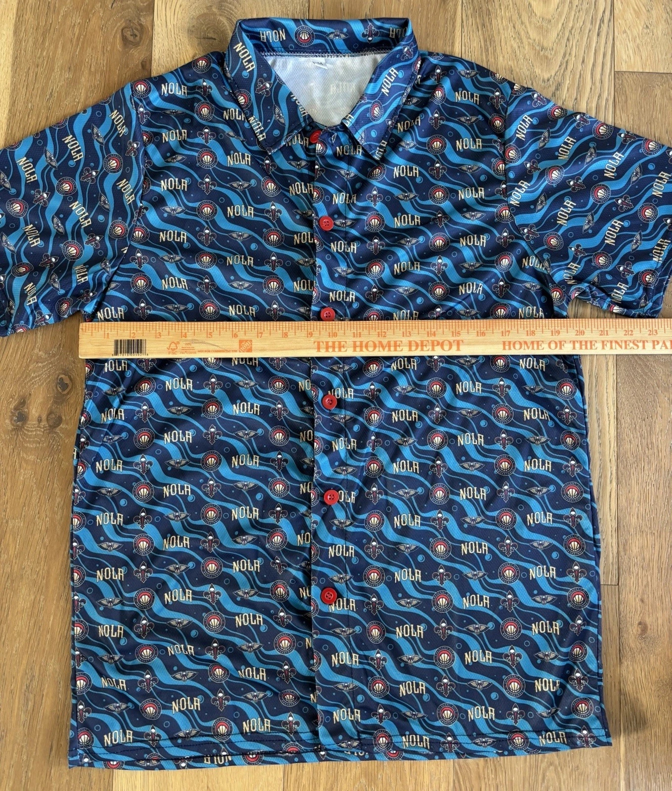 New Orleans Pelicans Button Down Hawaiian Shirt NBA Size Medium M