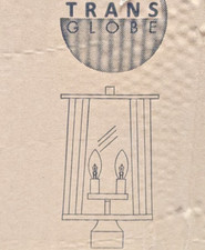 TRANS GLOBE LIGHTING 2-LIGHT BLACK OUTDOOR PO...