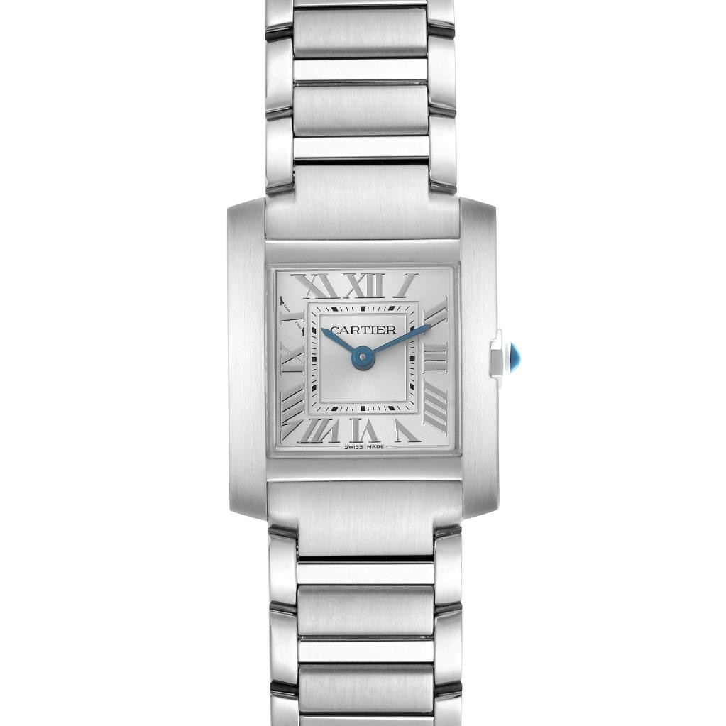 Cartier Tank Francaise Small Steel Ladies Watch WSTA0065 with Box & Card  -image