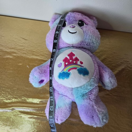 Care Bears Care-a-Lot Bear 40th Anniversary Plush Purple Castle EUC 2022 14” - Picture 9 of 13