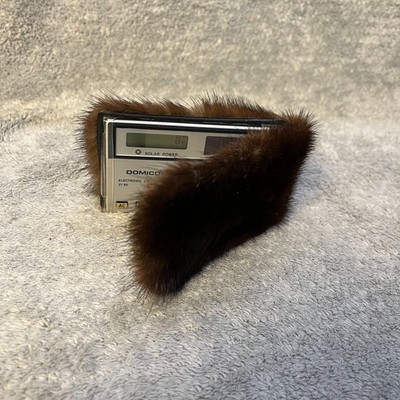 Vintage Real dark Mink Fur 60 s domico travel calculator hollywood glam