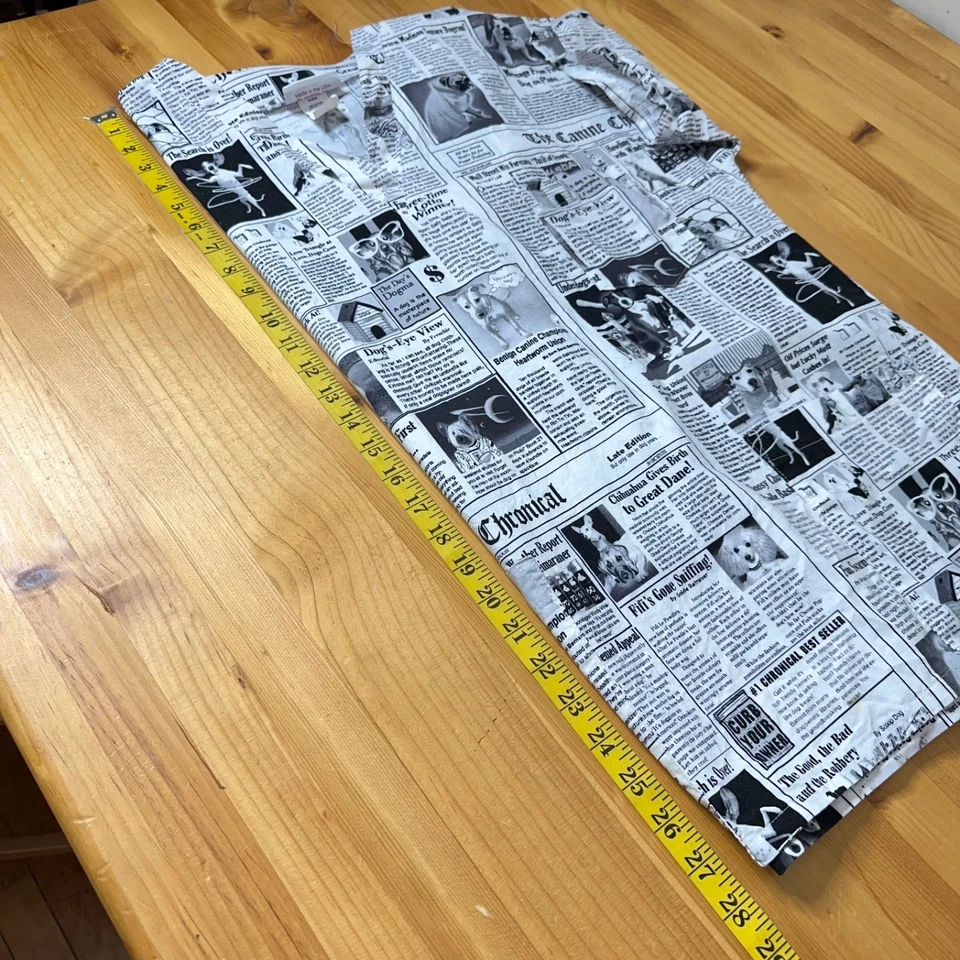 Blusa Médica Mujer M Canine Chronicle Periódico Novedad Estampado Perro Tecnología Veterinaria Foto 3 de 4