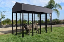 Giant Dog Kennel Playpen Pet Big Animal Outside Camping Fence with Cover Roof